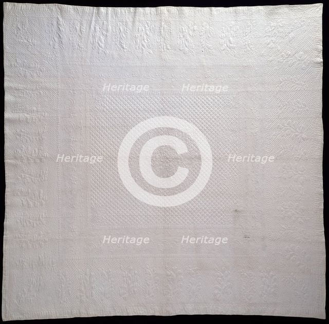 Bedcover (Marseilles Quilt), United States, 1822. Creator: Unknown.