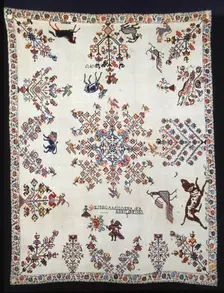 Bedcover, México, 1855. Creator: Unknown