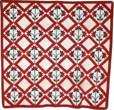 Bedcover (North Carolina Lily Quilt), United States, c. 1850. Creator: Unknown