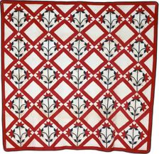 Bedcover (North Carolina Lily Quilt), United States, c. 1850. Creator: Unknown