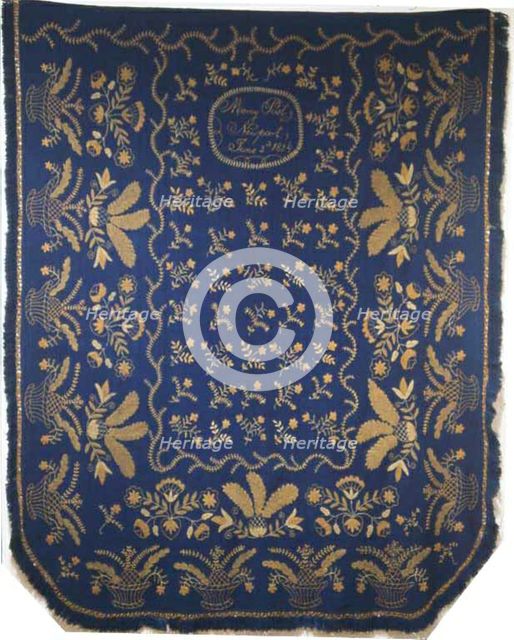 Bedcover, New York, 1824. Creator: Mercy Post.
