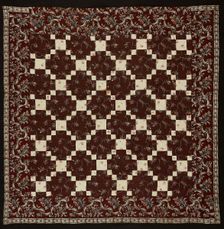 Bedcover (Nine Patch Quilt), United States, 1800/20. Creator: Unknown