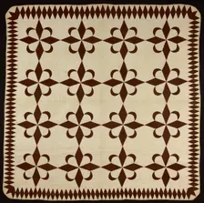 Bedcover ("Star and Crescent" Quilt), United States, early 19th century. Creator: Unknown