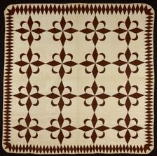 Bedcover ("Star and Crescent" Quilt), United States, early 19th century. Creator: Unknown