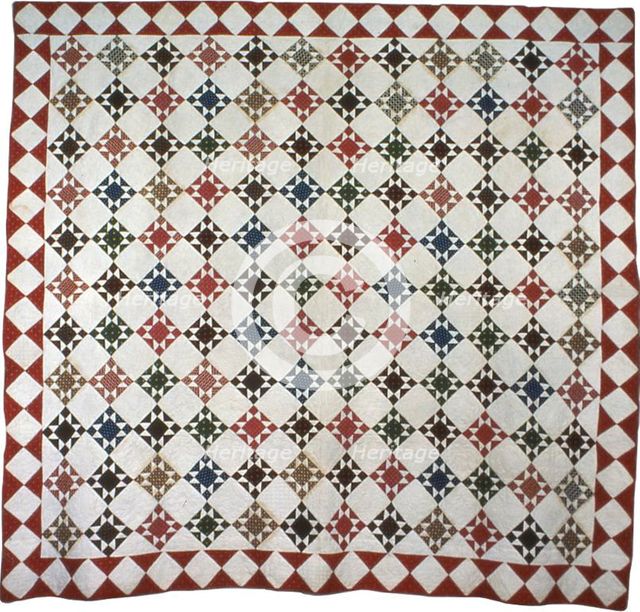 Bedcover (Star Pattern), United States, c. 1870/80. Creator: Unknown.