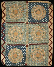 Bedcover (Sunburst Quilt), Kentucky, c. 1820. Creator: Unknown