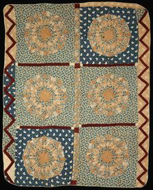 Bedcover (Sunburst Quilt), Kentucky, c. 1820. Creator: Unknown