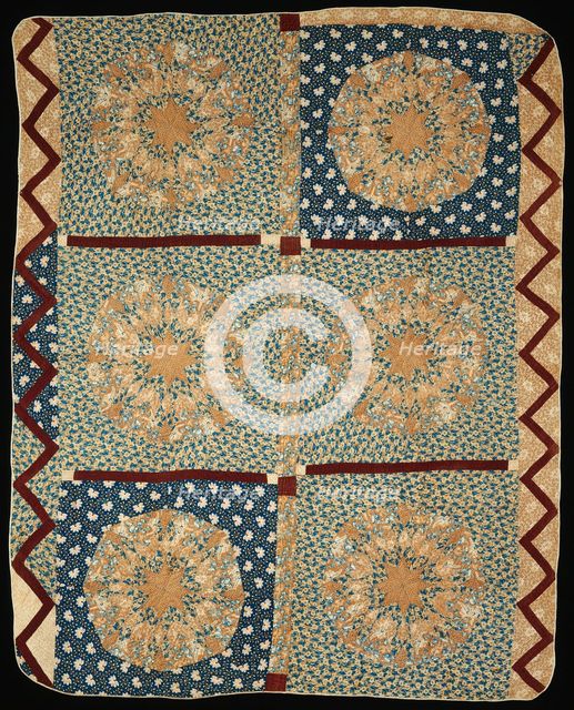 Bedcover (Sunburst Quilt), Kentucky, c. 1820. Creator: Unknown.