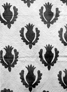 Bedcover (Pineapple Quilt), United States, c. 1852. Creator: Unknown