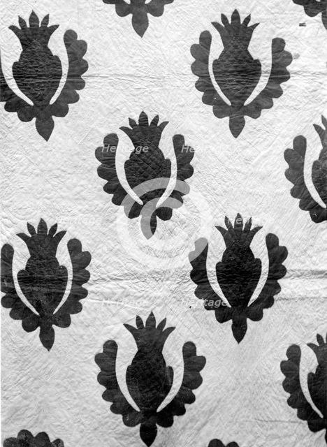 Bedcover (Pineapple Quilt), United States, c. 1852. Creator: Unknown.