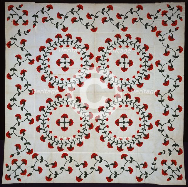 Bedcover (Quilt Top), Pennsylvania, 1850 or later. Creator: Susan Major.