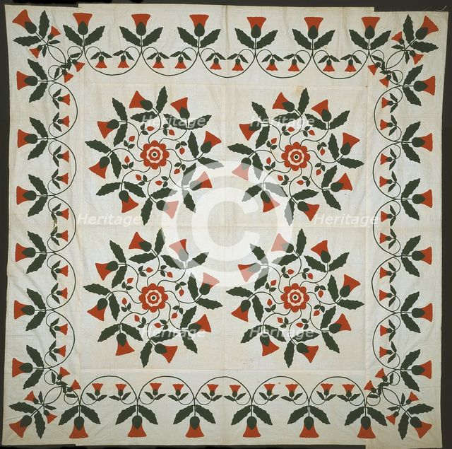 Bedcover (Quilt Top), Pennsylvania, 1850 or later. Creator: Susan Major.