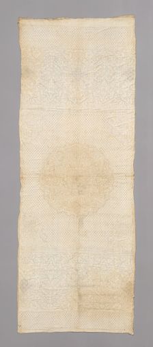 Bedcover (Unfinished in Three Sections), France, 18th century. Creator: Unknown