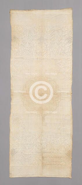 Bedcover (Unfinished in Three Sections), France, 18th century. Creator: Unknown.