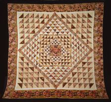 Bedcover, United States, 1820/50. Creator: Unknown