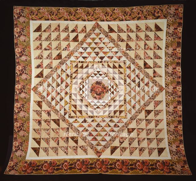 Bedcover, United States, 1820/50. Creator: Unknown.