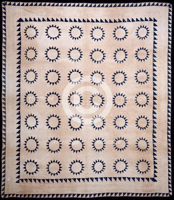Bedcover, United States, 1849. Creator: Unknown.