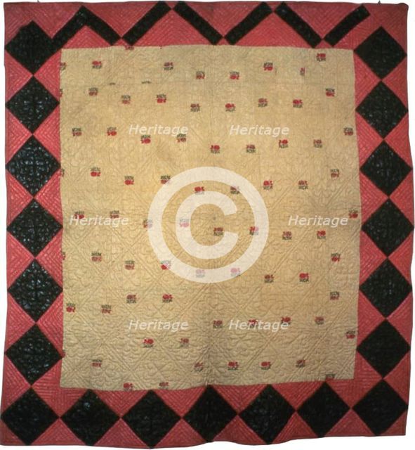Bedcover, United States, c. 1812. Creators: Almeda Robinson, Lucinda Robinson.