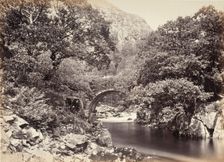 Beddgelert, Pont Aberglaslyn, From Below Bridge, No. 2. (517), Printed 1860 circa. Creator: Francis Bedford