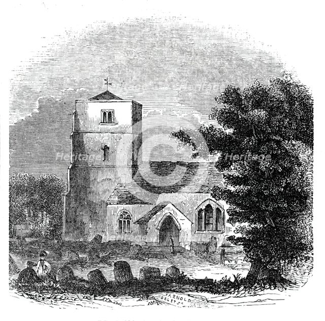 Beddington Church, 1844. Creator: Unknown.
