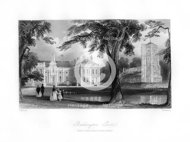 'Beddington Park', 19th century.Artist: Flemming