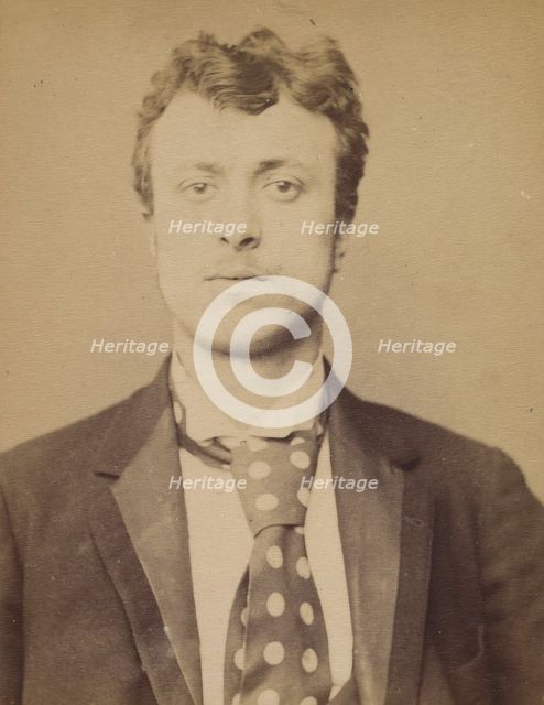 Bedei. Hercule. 21 ans, né à Sorli (Italie). Tailleur d'habits. Anarchiste. 1/3/94., 1894. Creator: Alphonse Bertillon.