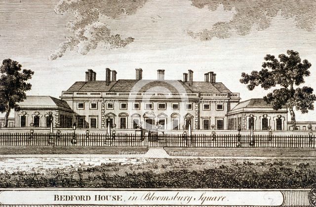 Bedford House, Bloomsbury Square, Holborn, London, c1820. Artist: Anon
