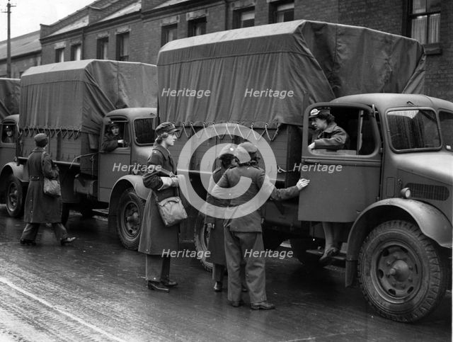 Bedford military truck Girls of Wide Area Telephone Service, WW2. Creator: Unknown.