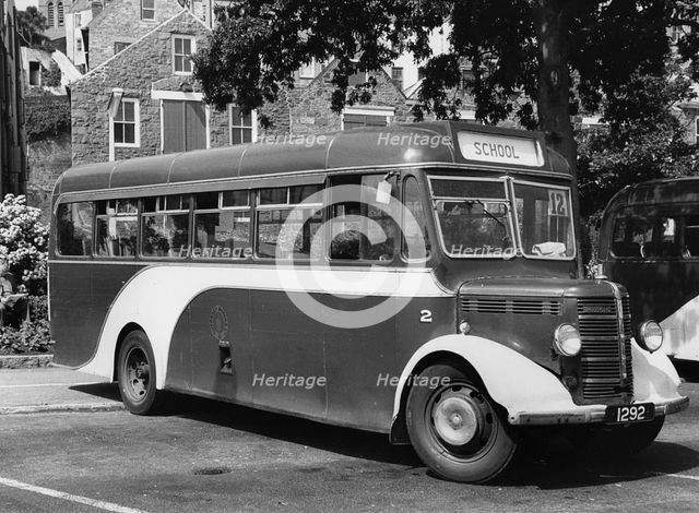Bedford OB bus in Guernsey late 1940's. Creator: Unknown.
