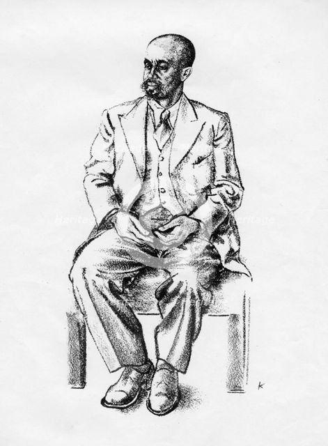 Bedjironde Tecle Hawariate, Ethiopian statesman, 1935. Artist: Edmond Xavier Kapp