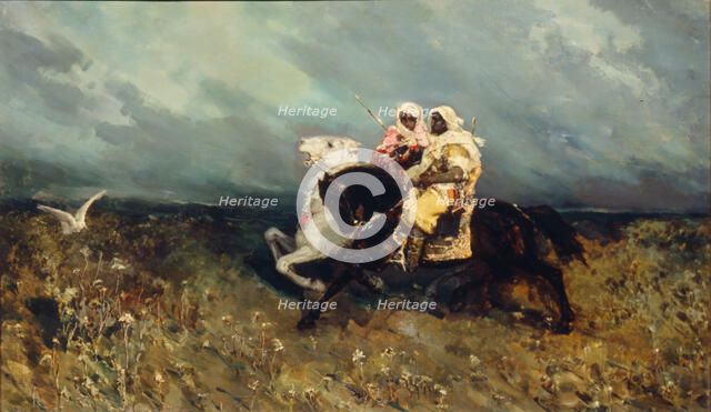 Bedouins. Artist: Kotarbinsky, Vasilii (Wilhelm) Alexandrovich (1849-1921)