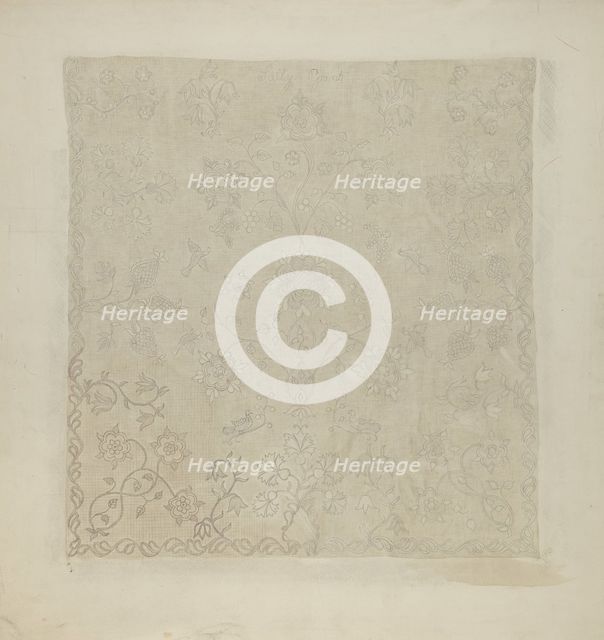Bedspread, 1935/1942. Creator: Unknown.