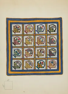 Bedspread, 1936. Creator: Irene Schaefer