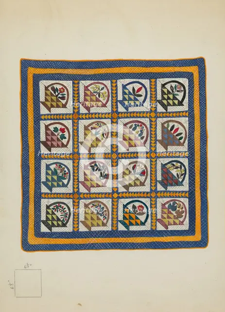 Bedspread, 1936. Creator: Irene Schaefer.