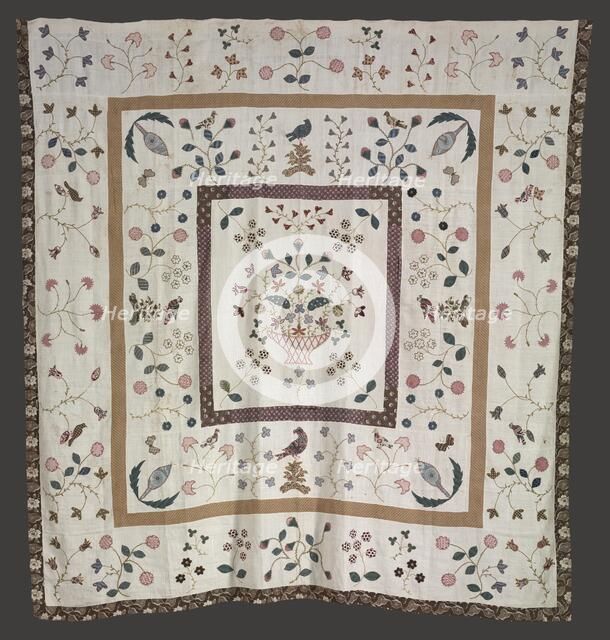 Bedspread, c. 1840. Creator: Belinda Ellen Orr.