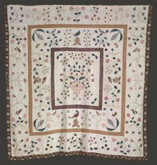 Bedspread, c. 1840. Creator: Belinda Ellen Orr