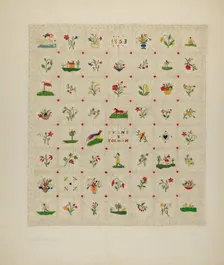 Bedspread, c. 1940. Creator: Catherine Fowler