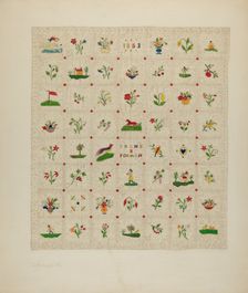 Bedspread, c. 1940. Creator: Catherine Fowler