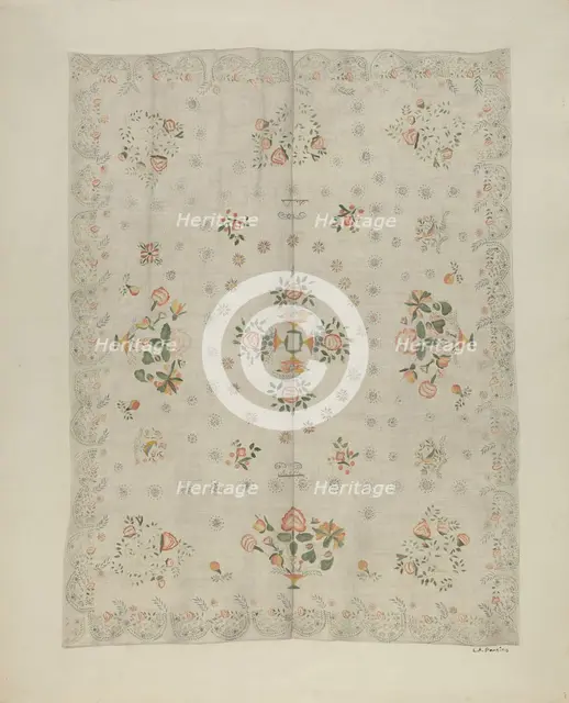 Bedspread, c. 1941. Creator: Arlene Perkins.
