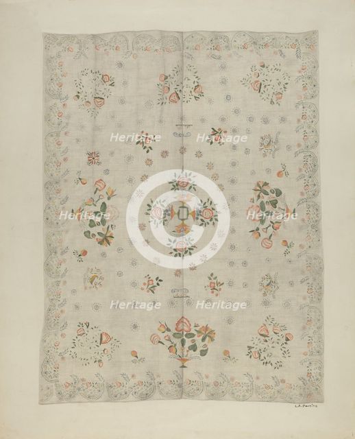 Bedspread, c. 1941. Creator: Arlene Perkins.
