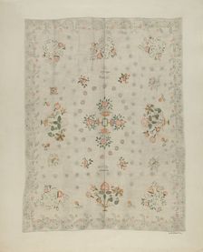 Bedspread, c. 1941. Creator: Arlene Perkins