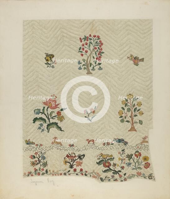 Bedspread, c. 1941. Creator: Suzanne Roy.