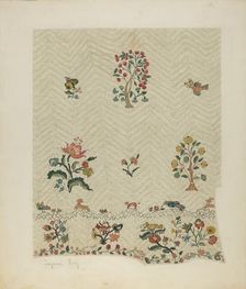 Bedspread, c. 1941. Creator: Suzanne Roy