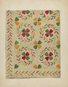 Bedspread, c. 1936. Creator: Mary Berner