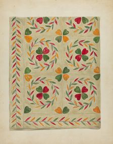Bedspread, c. 1936. Creator: Mary Berner