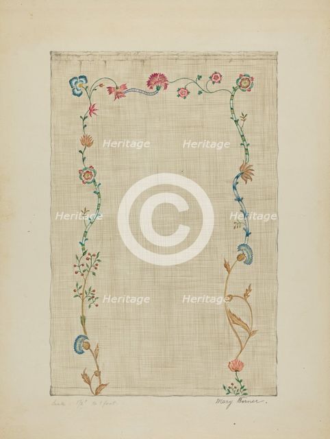 Bedspread, c. 1936. Creator: Mary Berner.
