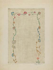Bedspread, c. 1936. Creator: Mary Berner