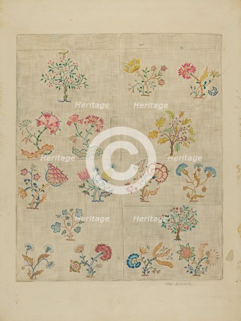 Bedspread, c. 1936. Creator: Mary Berner.