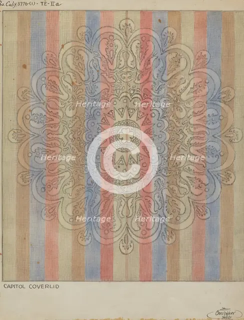 Bedspread, c. 1936. Creator: Christopher Hobbs.
