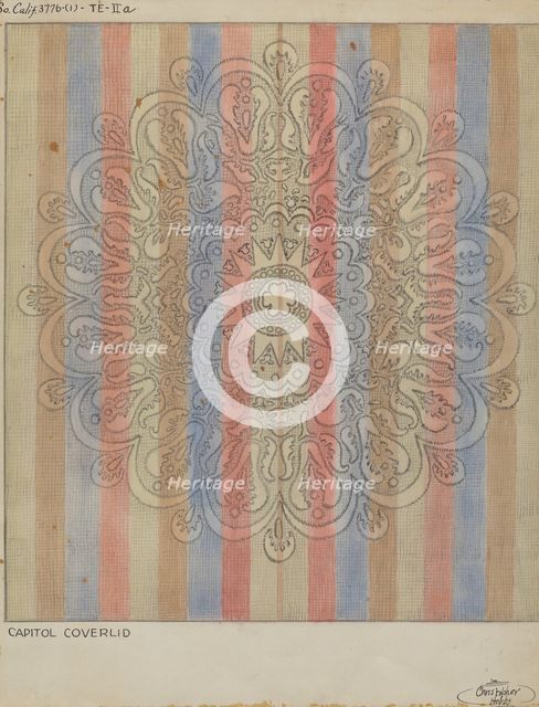 Bedspread, c. 1936. Creator: Christopher Hobbs.